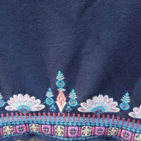 'Delphine' Draped Cardigan Black Cardigan Vibrant Floral Floral Embroidery SzL - Picture 9 of 12